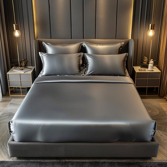 Silky Elastic Fitted Sheets with 2 Pillow Covers - Image 25