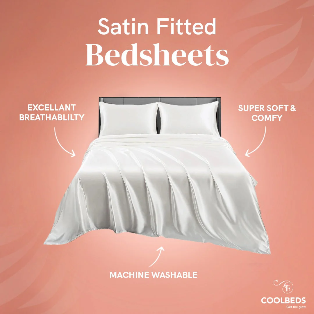 Satin Elastic Fitted Sheet & Satin Robe Combo - Image 31
