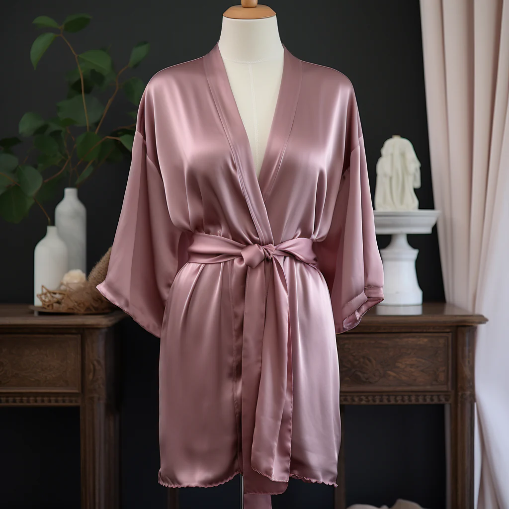 Satin Elastic Fitted Sheet & Satin Robe Combo - Image 39