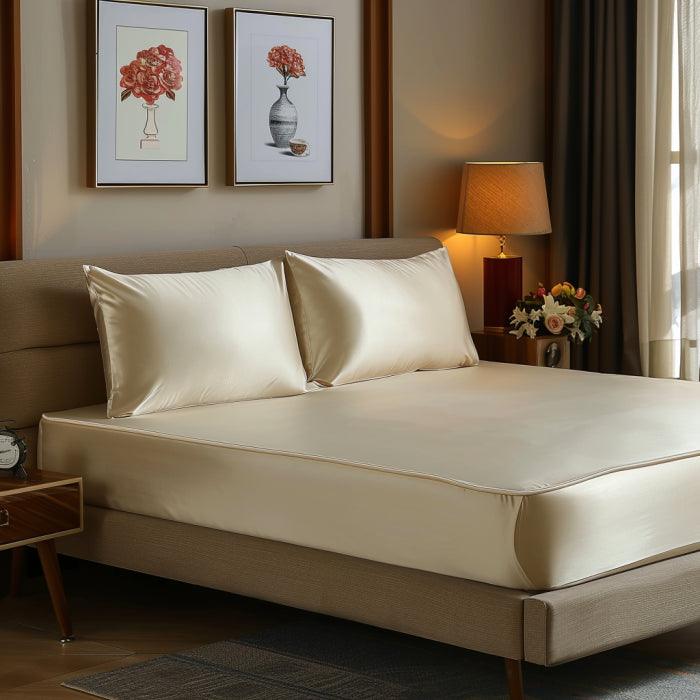 Satin Elastic Fitted Sheet & Satin Robe Combo - Image 4