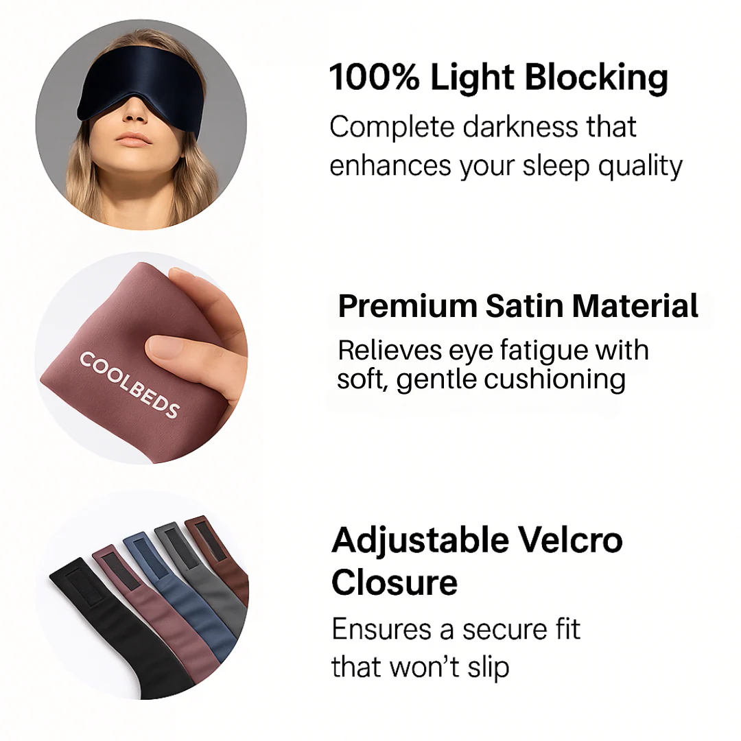 Silky Sleep Mask & Blindfold with Adjustable Velcro Strap - Image 13