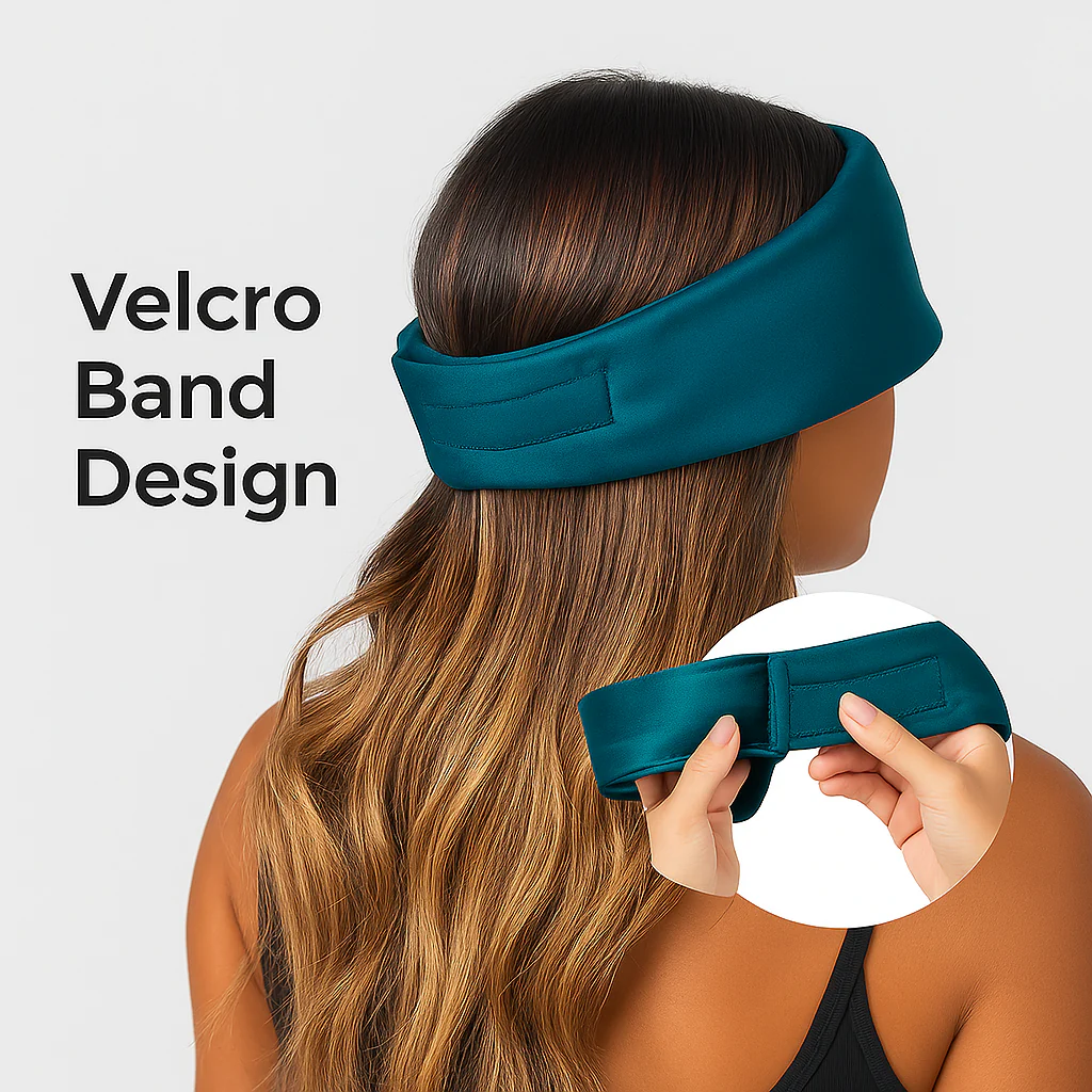 Silky Sleep Mask & Blindfold with Adjustable Velcro Strap - Image 16