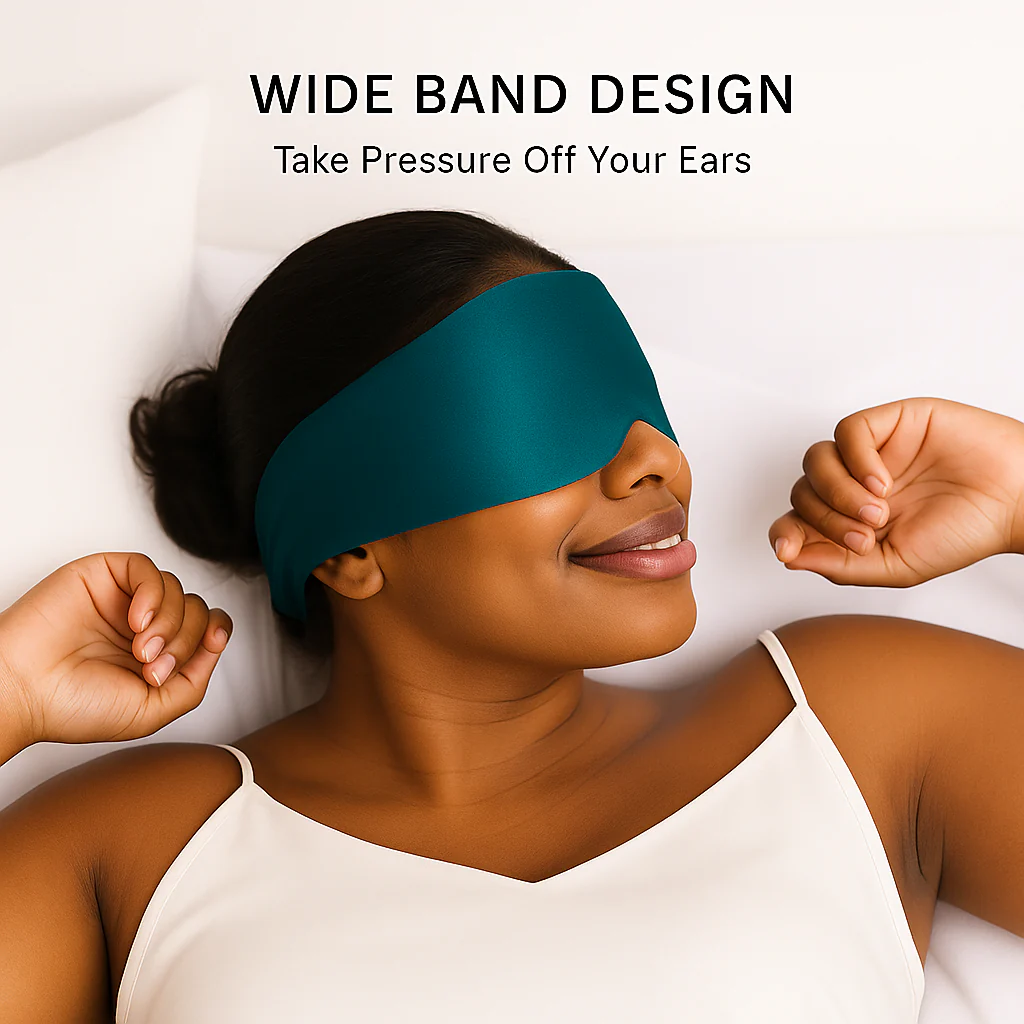 Silky Sleep Mask & Blindfold with Adjustable Velcro Strap - Image 17