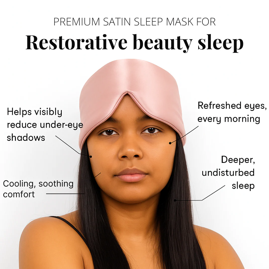 Silky Sleep Mask & Blindfold with Adjustable Velcro Strap - Image 26