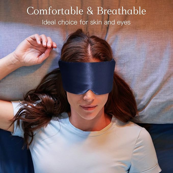 Silky Sleep Mask & Blindfold with Adjustable Velcro Strap - Image 3