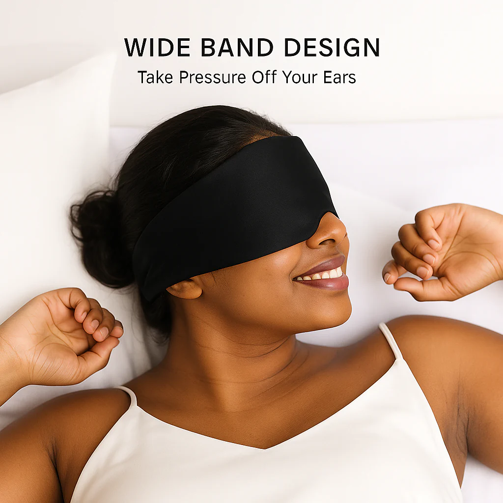 Silky Sleep Mask & Blindfold with Adjustable Velcro Strap - Image 33