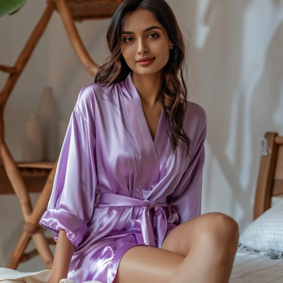 Silky Robe and Pillowcover Bundle - Image 53