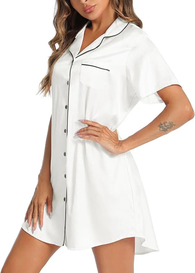 Silky Shirt Dress - Image 22