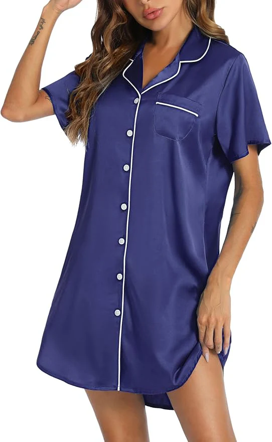 Silky Shirt Dress - Image 26