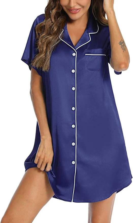 Silky Shirt Dress - Image 29