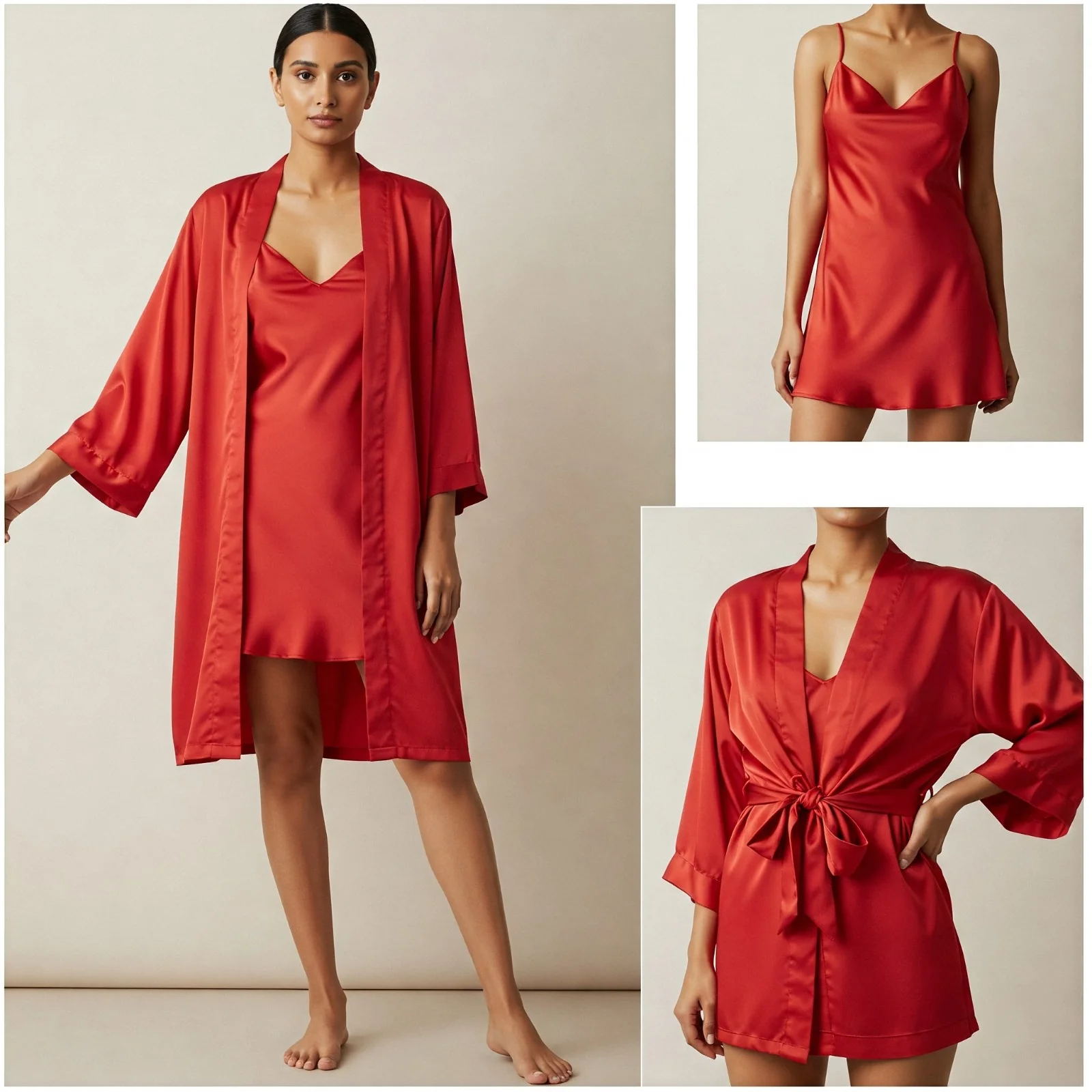 Silky Slip and Robe Set - Image 22