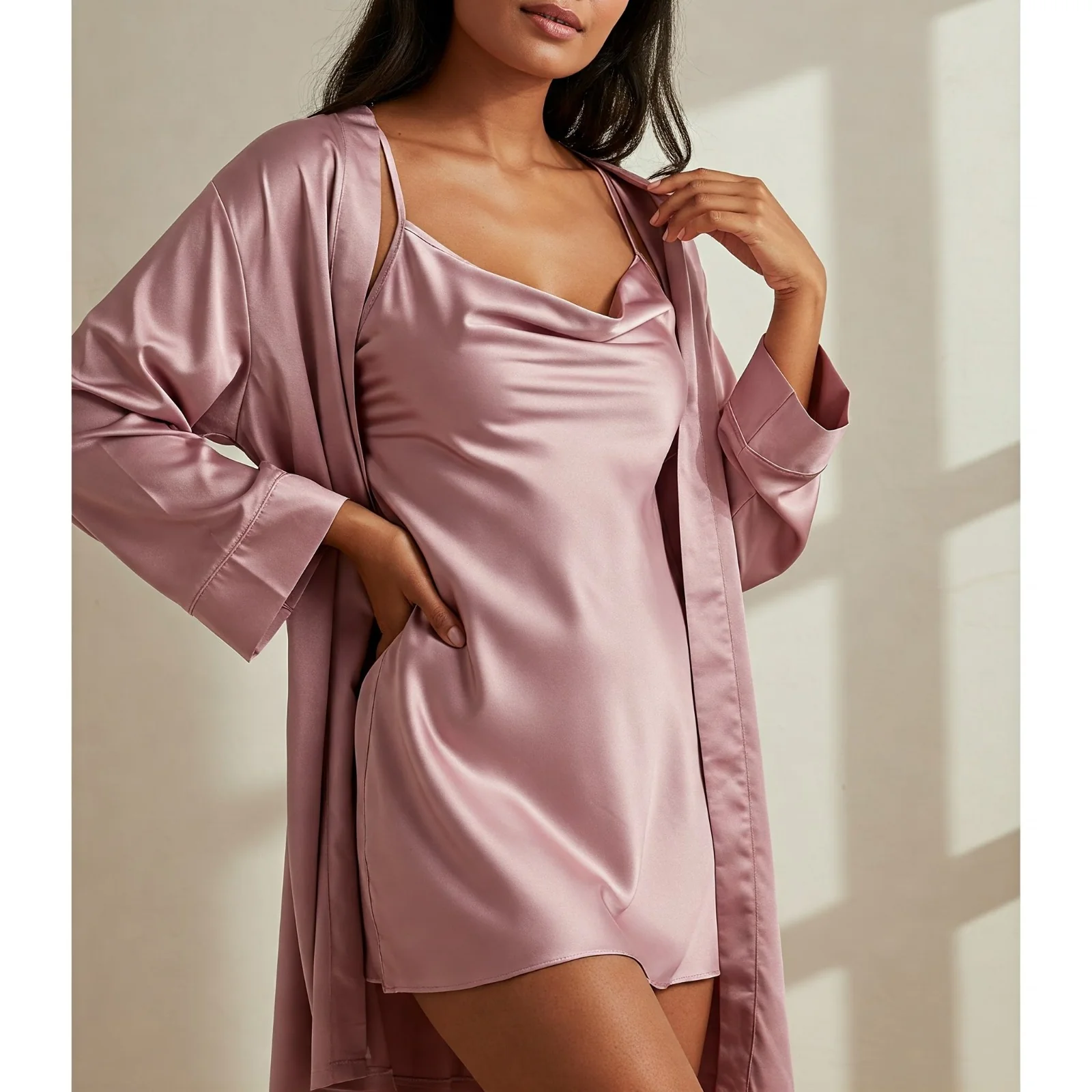 Silky Slip and Robe Set - Image 3