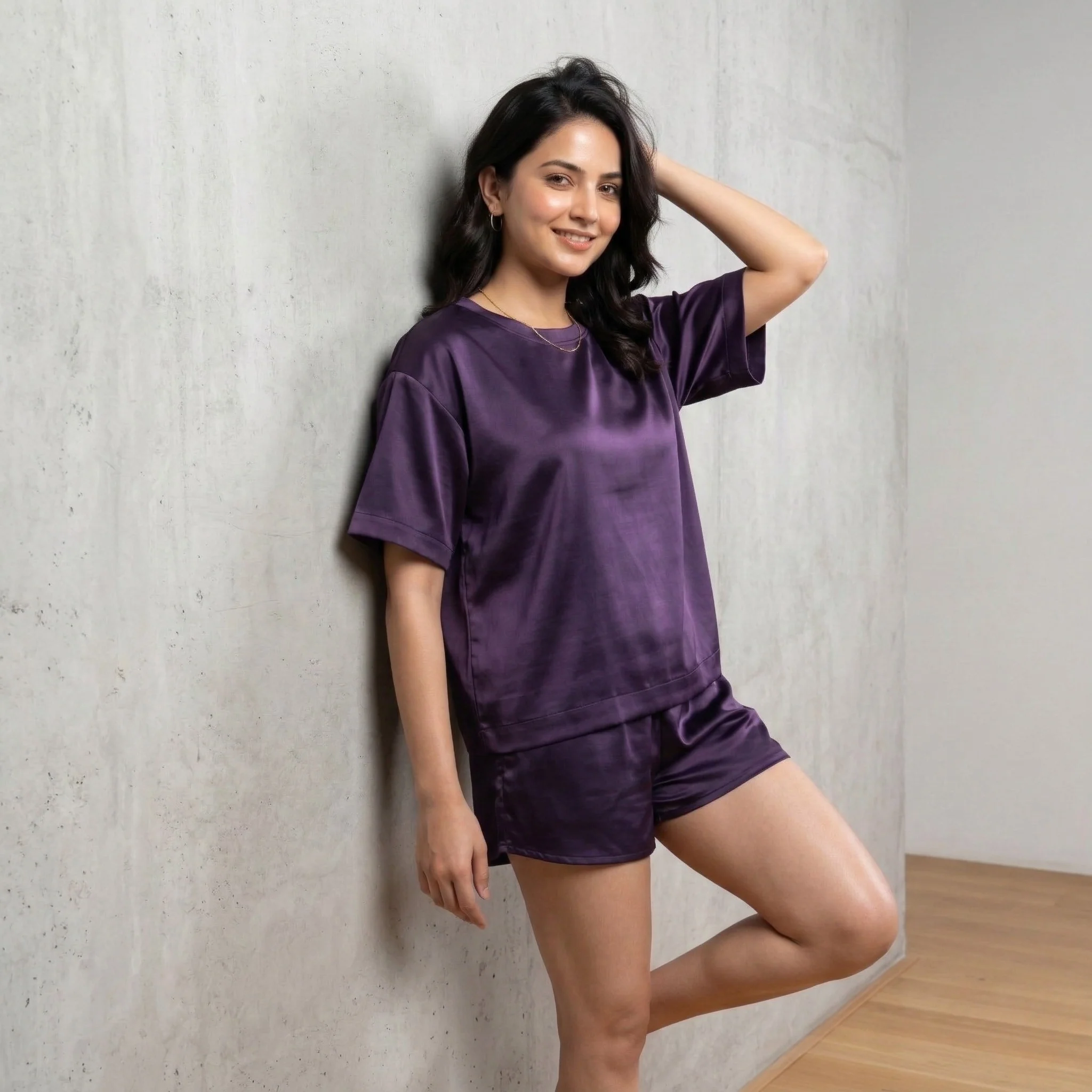 Silky Tshirt and Shorts Set - Image 33