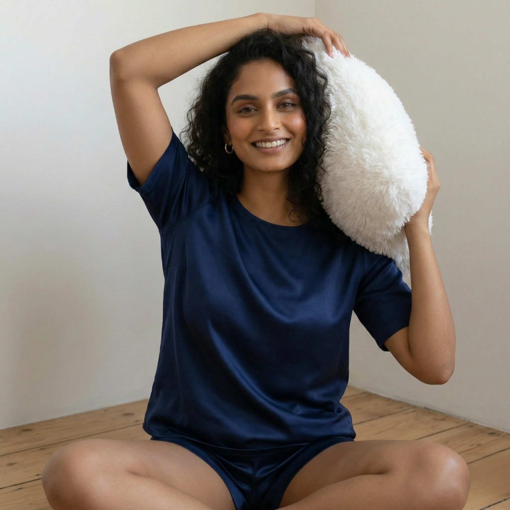 Silky Tshirt and Shorts Set - Image 37