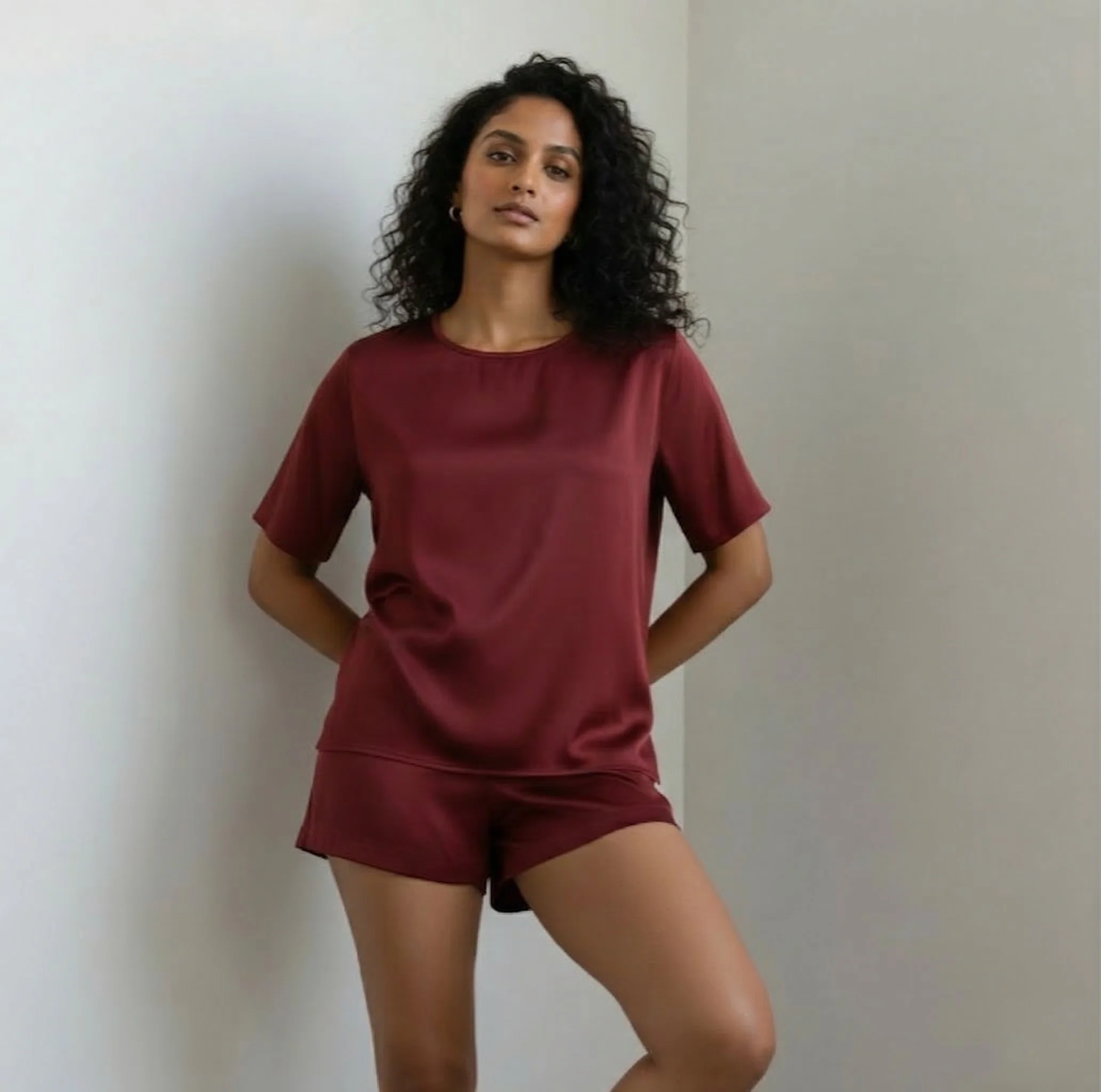 Silky Tshirt and Shorts Set - Image 6