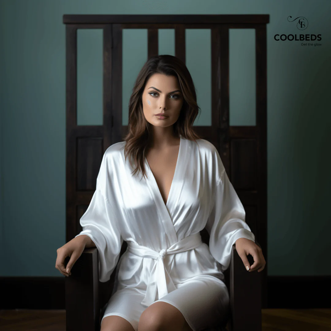 Silky Babydoll Belted Kimono Robe - Image 36