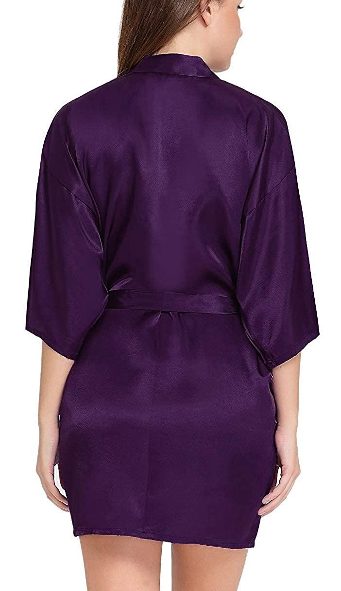 Silky Babydoll Belted Kimono Robe - Image 5