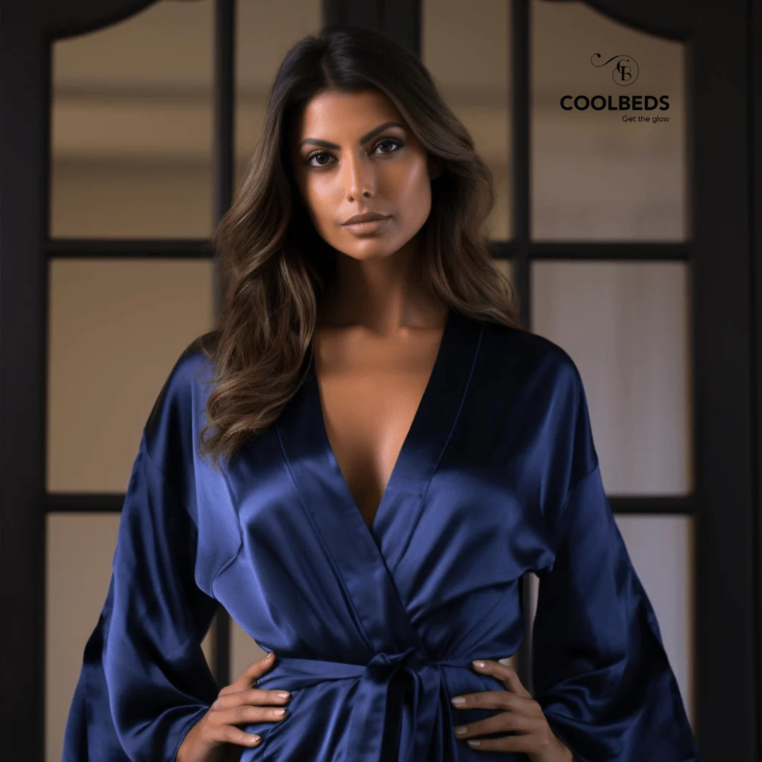 Silky Babydoll Belted Kimono Robe - Image 8